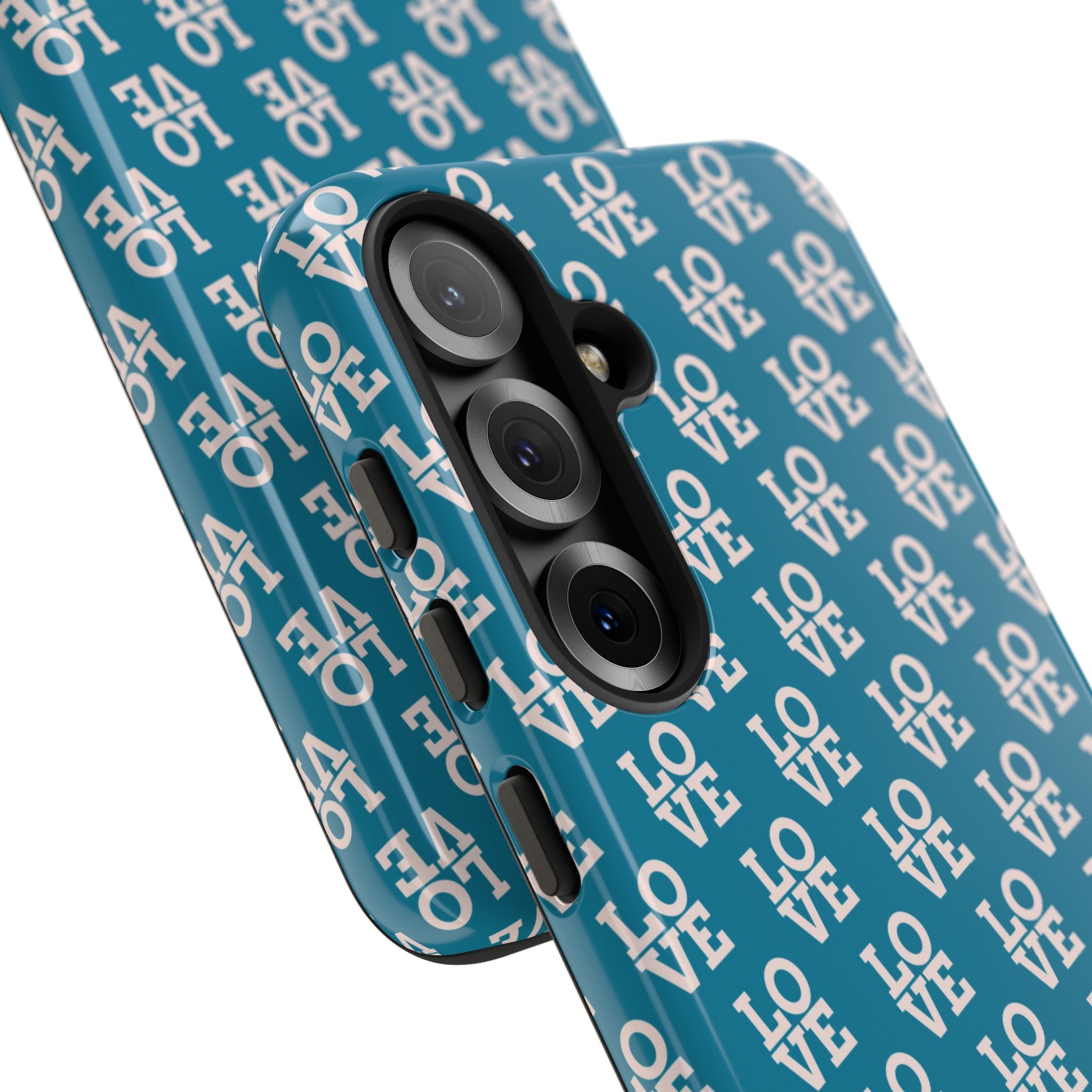 LOVE Teal Green Tough Phone Case iPhone, Galaxy, or Google Pixel
