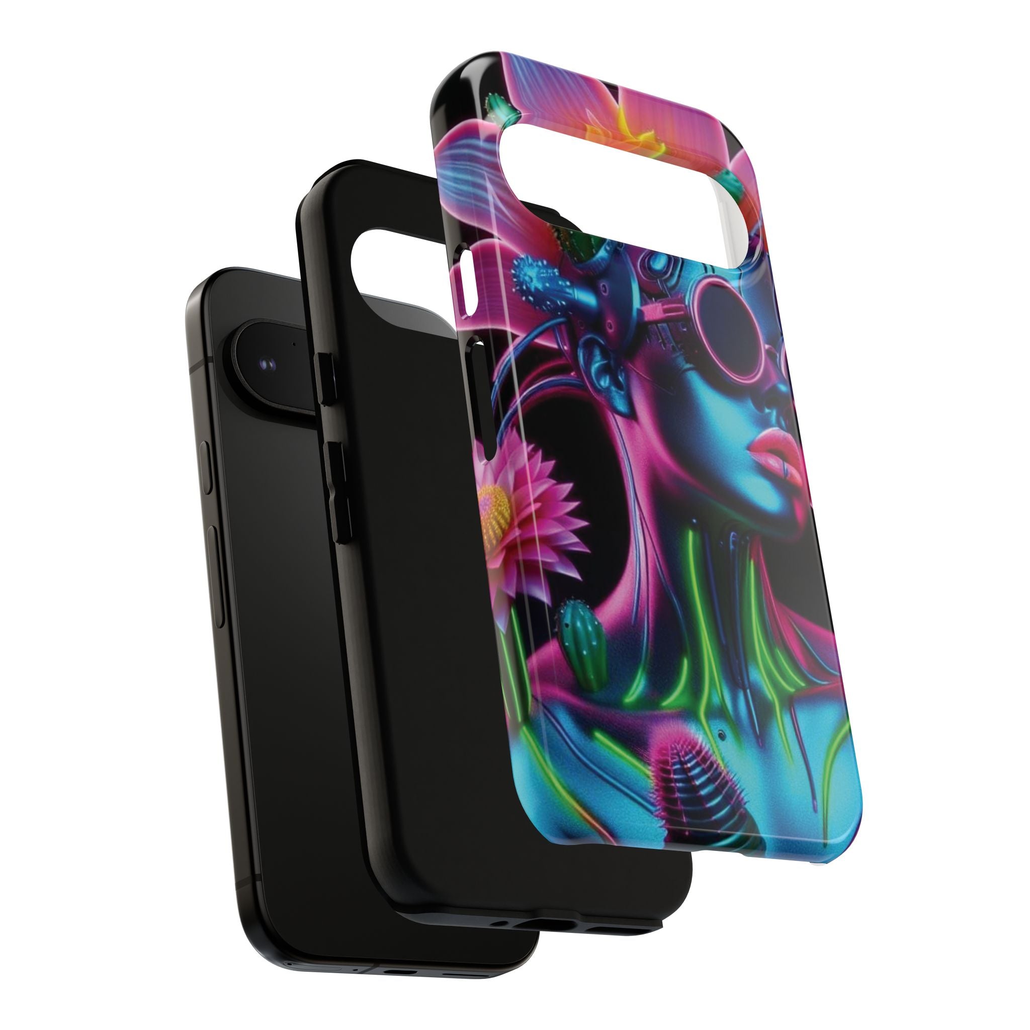 Neon Androgen Cactus Flower Tough Phone Case for iPhone, Galaxy, or Google Pixel