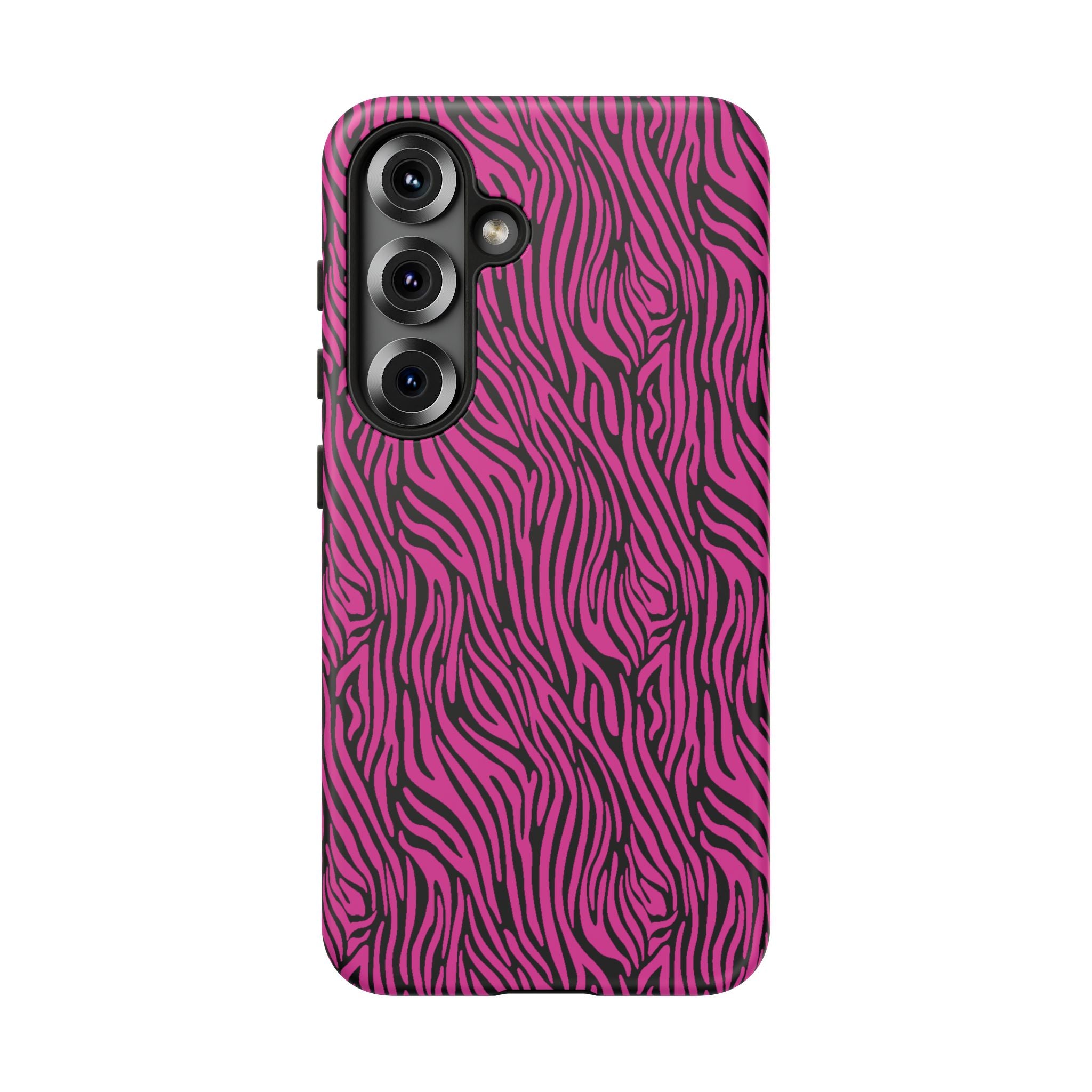 Pink Zebra Tough Phone Case for iPhone, Galaxy, or Google Pixel