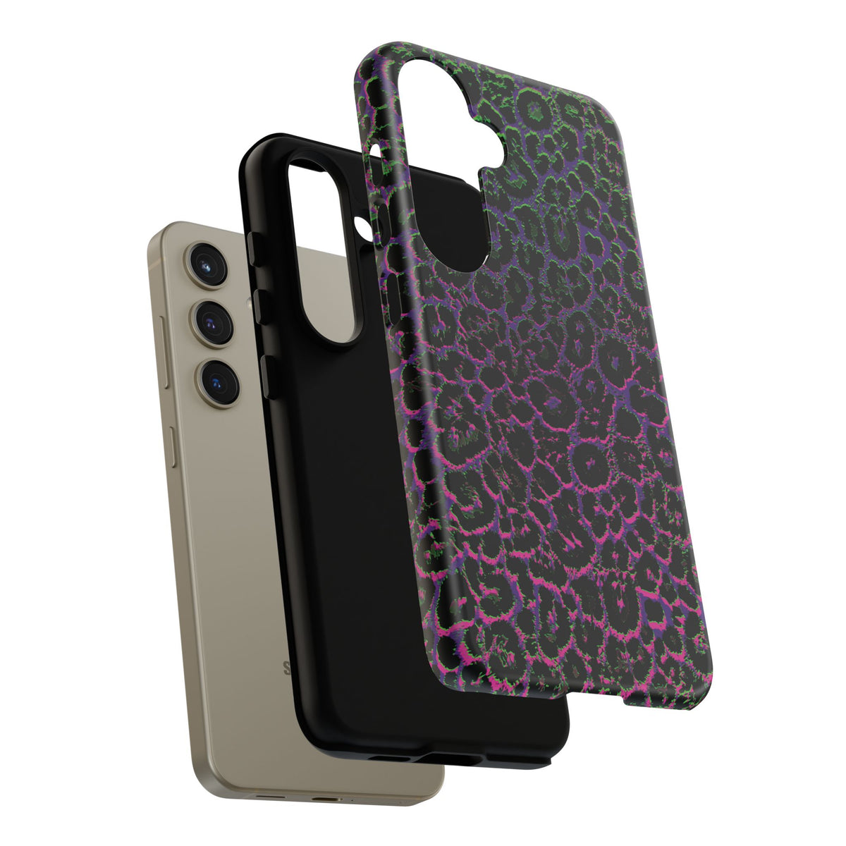 Colorful Leopard Tough Phone Case for iPhone, Galaxy, or Google Pixel