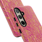 Pink Gold Zebra Print Tough Case for iPhone, Galaxy, or Google Pixel