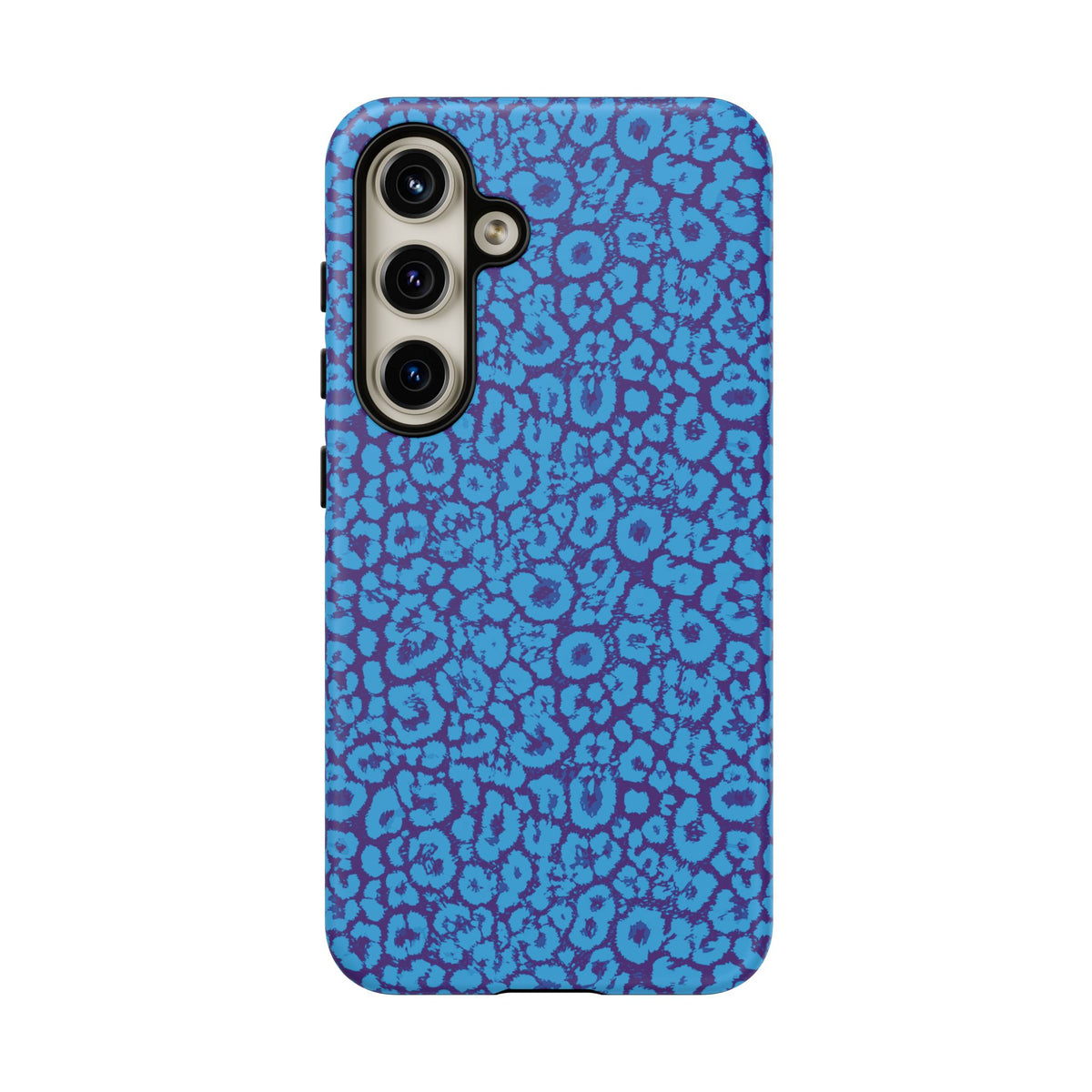 Blue Purple Leopard Tough Phone Case iPhone, Galaxy, or Google Pixel