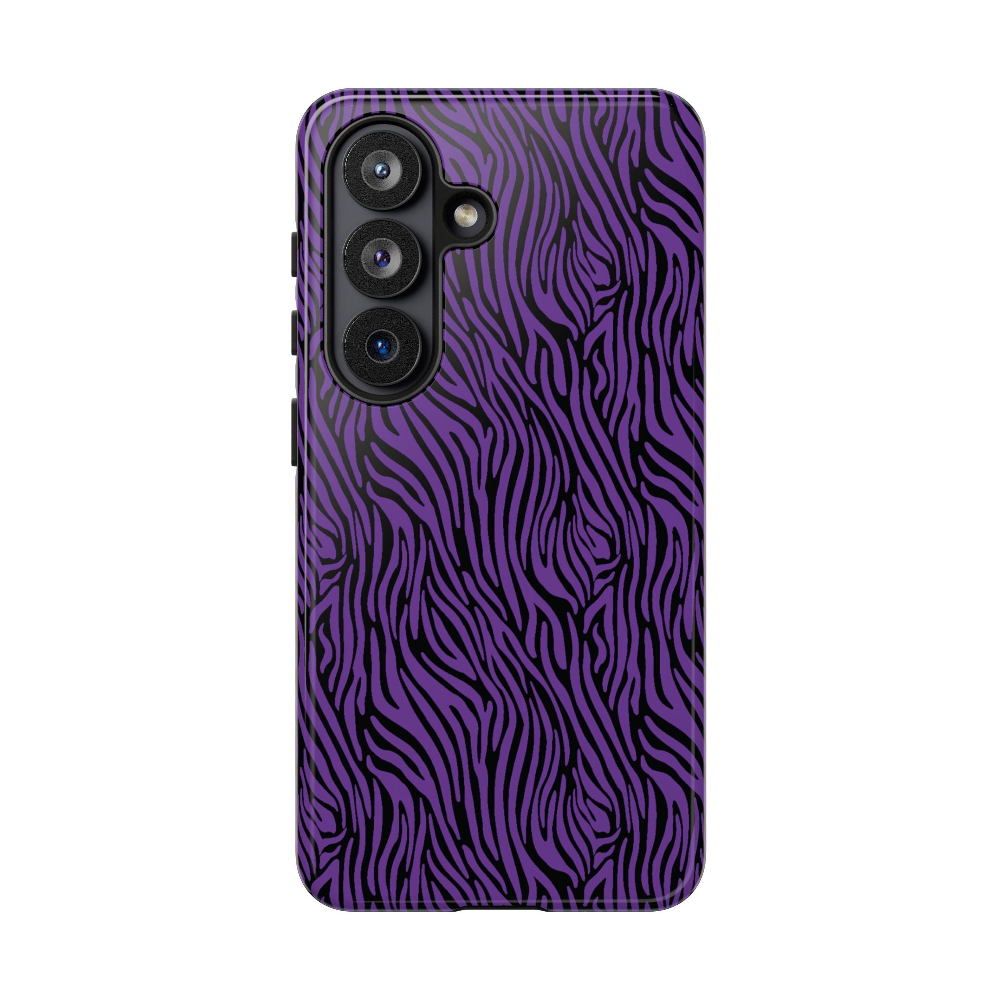 Purple Zebra Tough Phone Case for iPhone, Galaxy, or Google Pixel