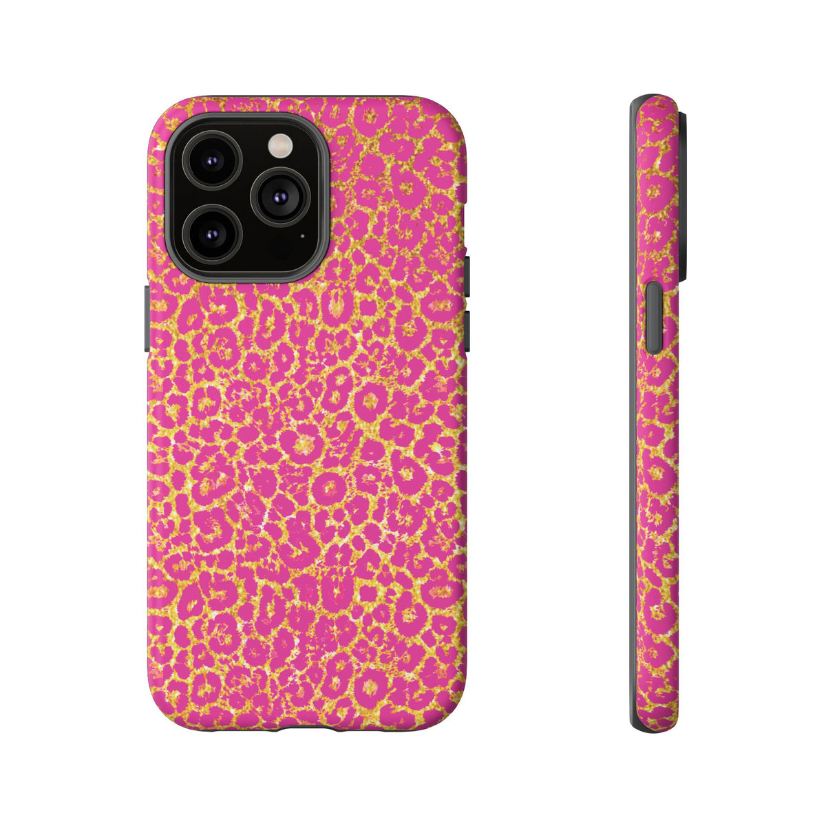 Pink Gold Leopard Tough Case for iPhone, Galaxy, or Google Pixel