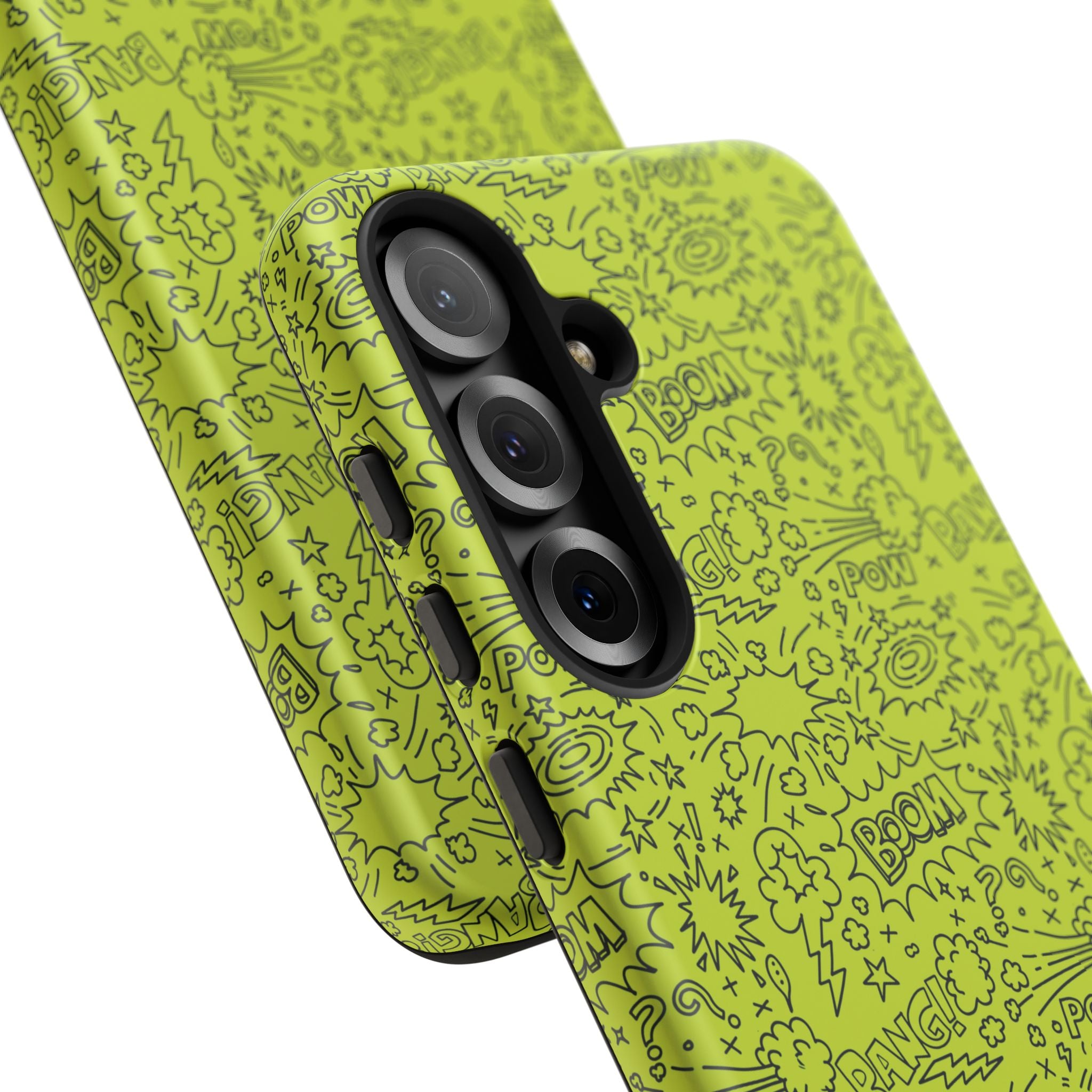 Neon Lime Wow Tough Case for iPhone, Galaxy, or Google Pixel