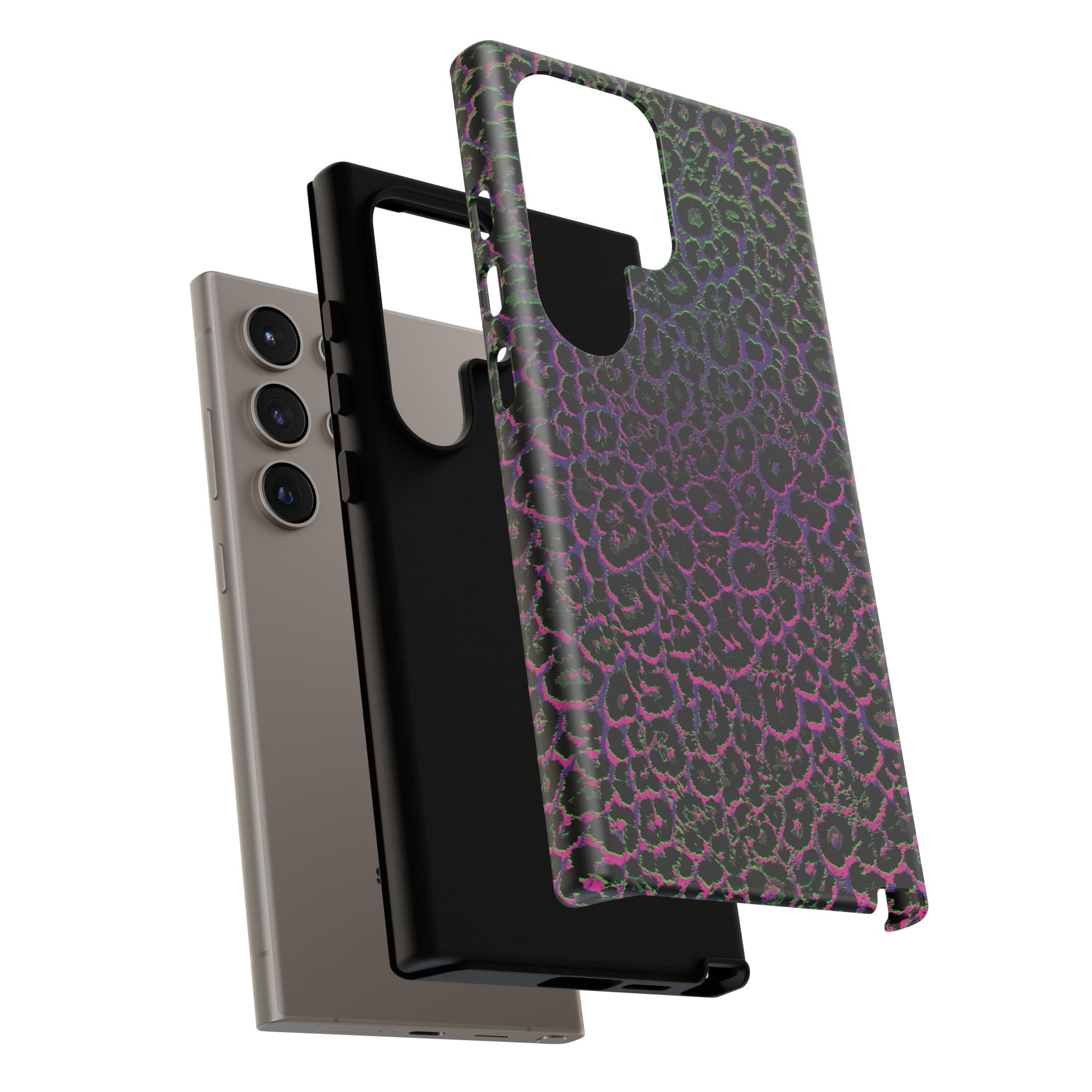 Colorful Leopard Tough Phone Case for iPhone, Galaxy, or Google Pixel