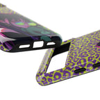 Purple Neon Lime Leopard Kz Tough Case for iPhone, Galaxy, or Google Pixel