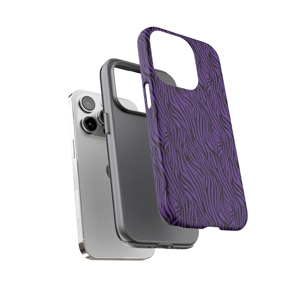 Purple Zebra Tough Phone Case for iPhone, Galaxy, or Google Pixel