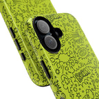 Neon Lime Wow Tough Case for iPhone, Galaxy, or Google Pixel