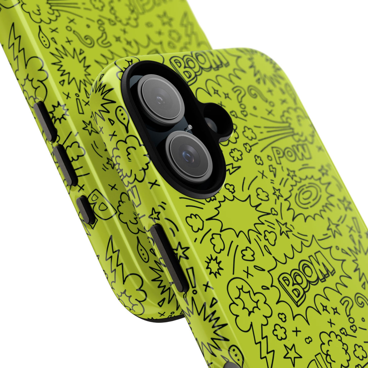 Neon Lime Wow Tough Case for iPhone, Galaxy, or Google Pixel