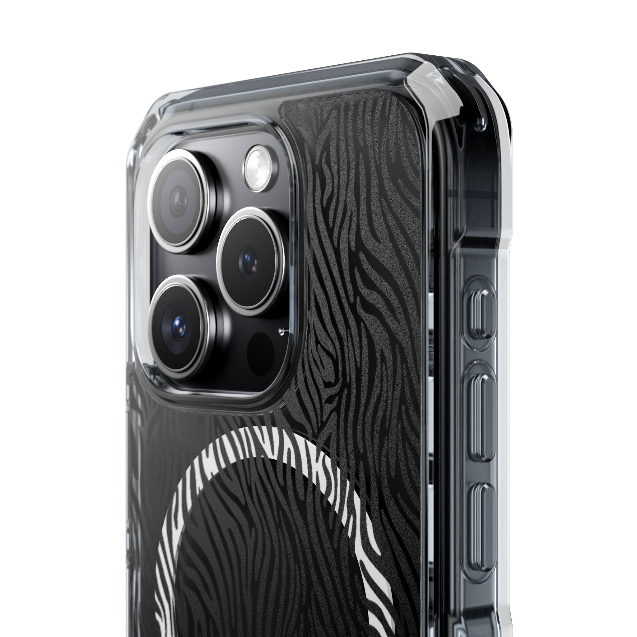 Zebra Magnetic iPhone 14, 15, 16 Series Clear Impact Cases