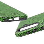 Neon Green Zebra Tough Phone Case iPhone, Galaxy, or Google Pixel