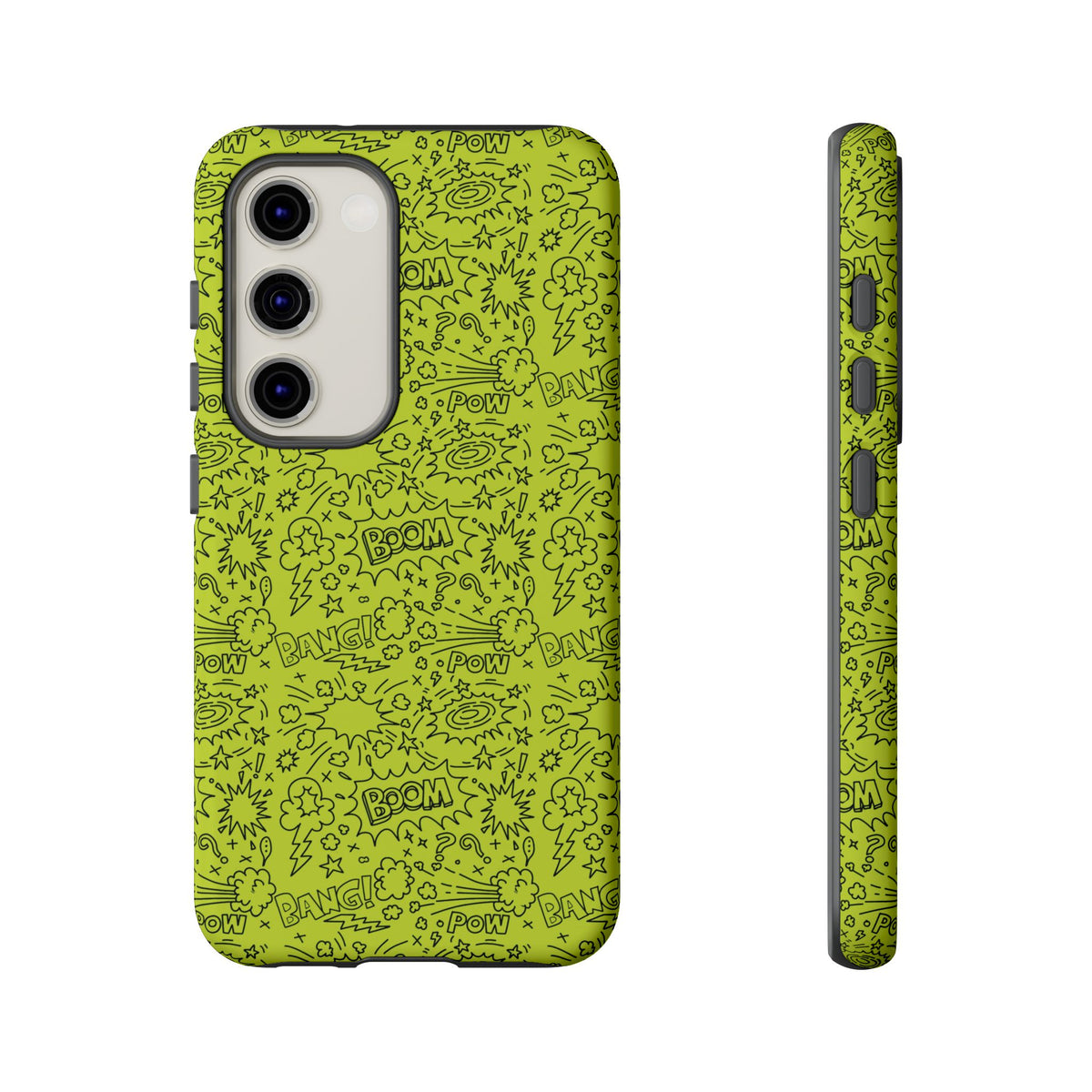 Neon Lime Wow Tough Case for iPhone, Galaxy, or Google Pixel