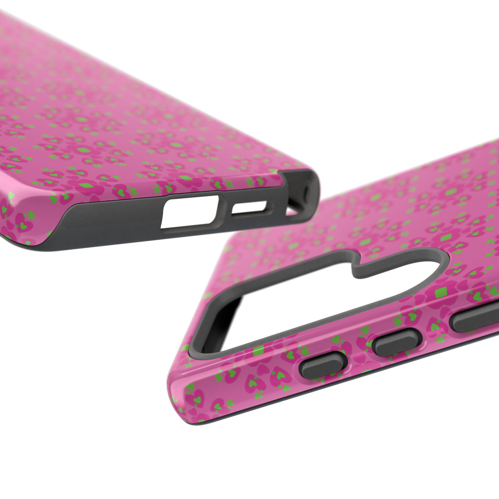 Floresta Heart Pink Tough Phone Case iPhone, Galaxy, or Google Pixel