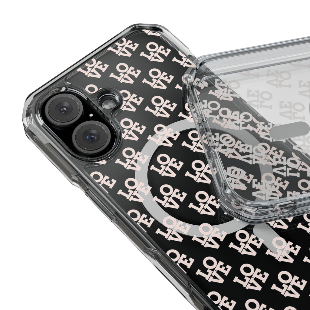 LOVE Magnetic iPhone 14, 15, 16 Series Clear Impact Cases
