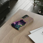 Purple Neon Lime Leopard Kz Tough Case for iPhone, Galaxy, or Google Pixel