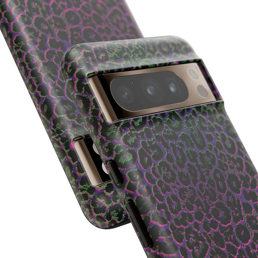 Colorful Leopard Tough Phone Case for iPhone, Galaxy, or Google Pixel