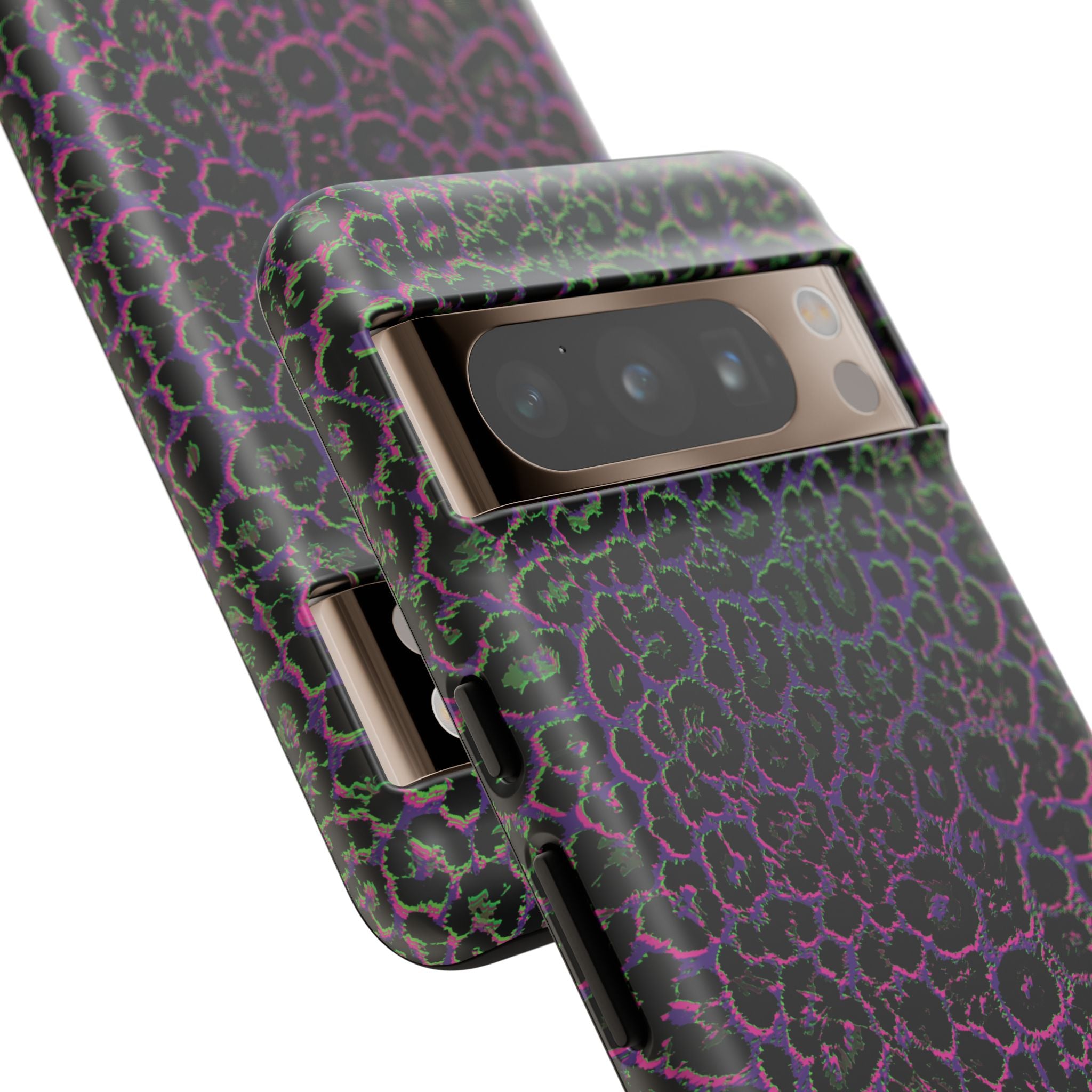 Colorful Leopard Tough Phone Case for iPhone, Galaxy, or Google Pixel
