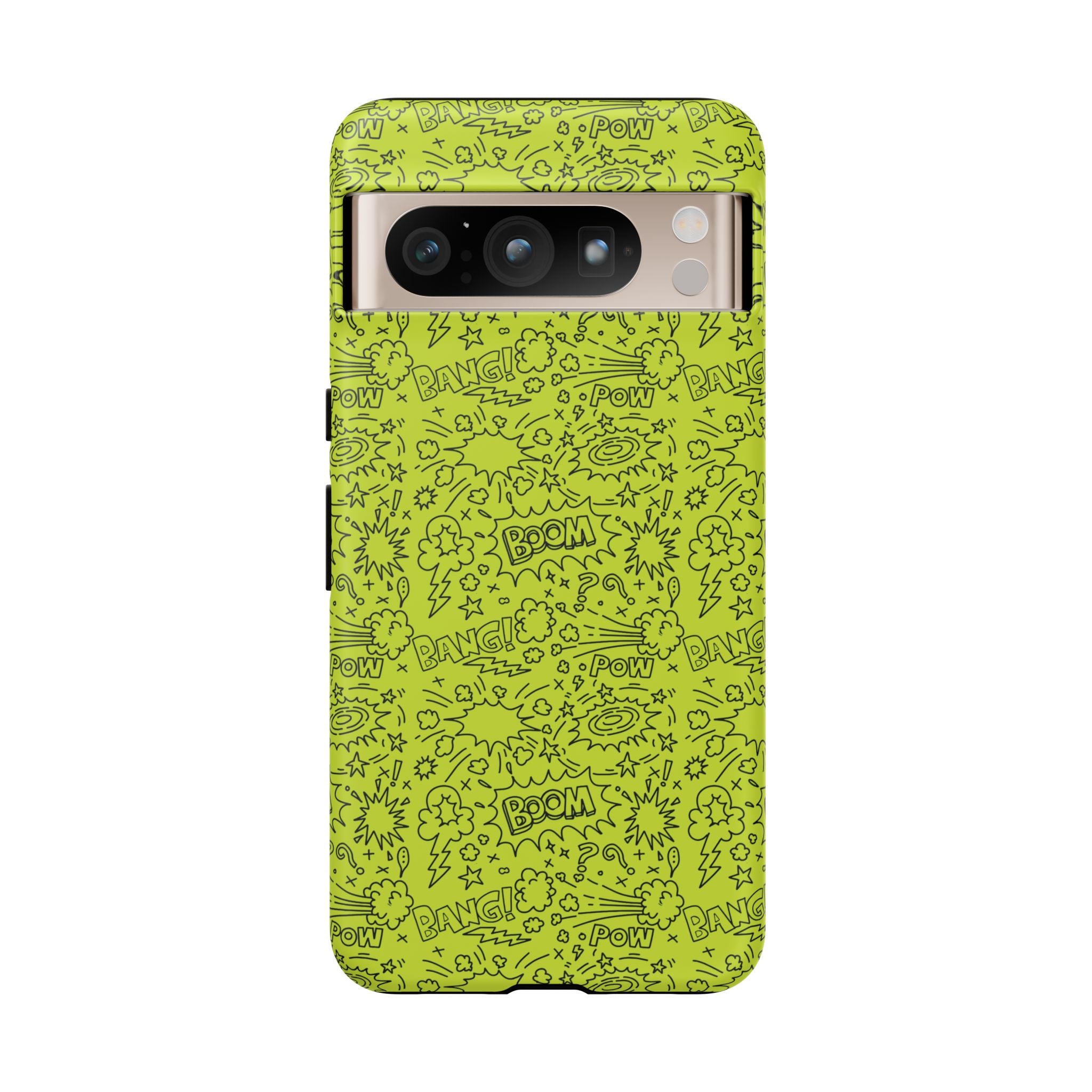 Neon Lime Wow Tough Case for iPhone, Galaxy, or Google Pixel