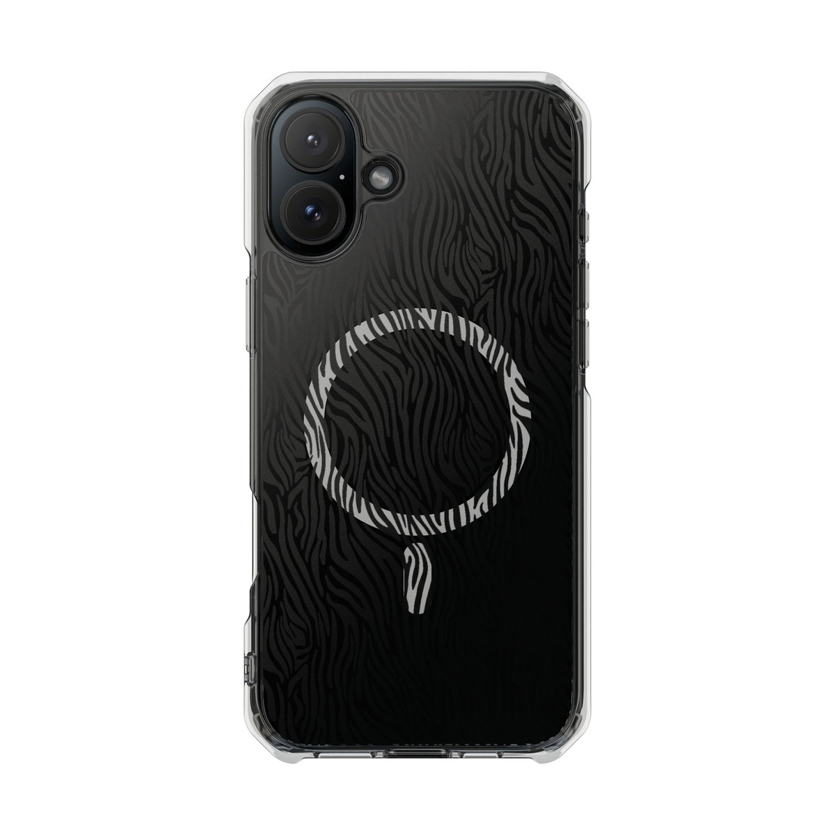 Zebra Magnetic iPhone 14, 15, 16 Series Clear Impact Cases