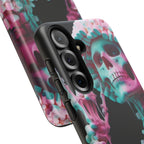 Neon Pink Skeleton (Black) Tough Phone Case for iPhone, Galaxy, or Google Pixel