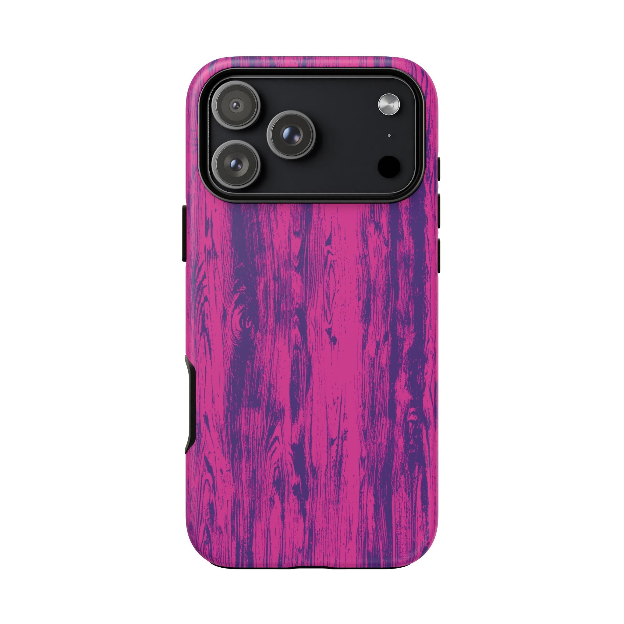 Pink Purple Wood Tough Phone Case iPhone, Galaxy, or Google Pixel