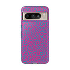 Pink Blue Leopard Tough Phone Case iPhone, Galaxy, or Google Pixel