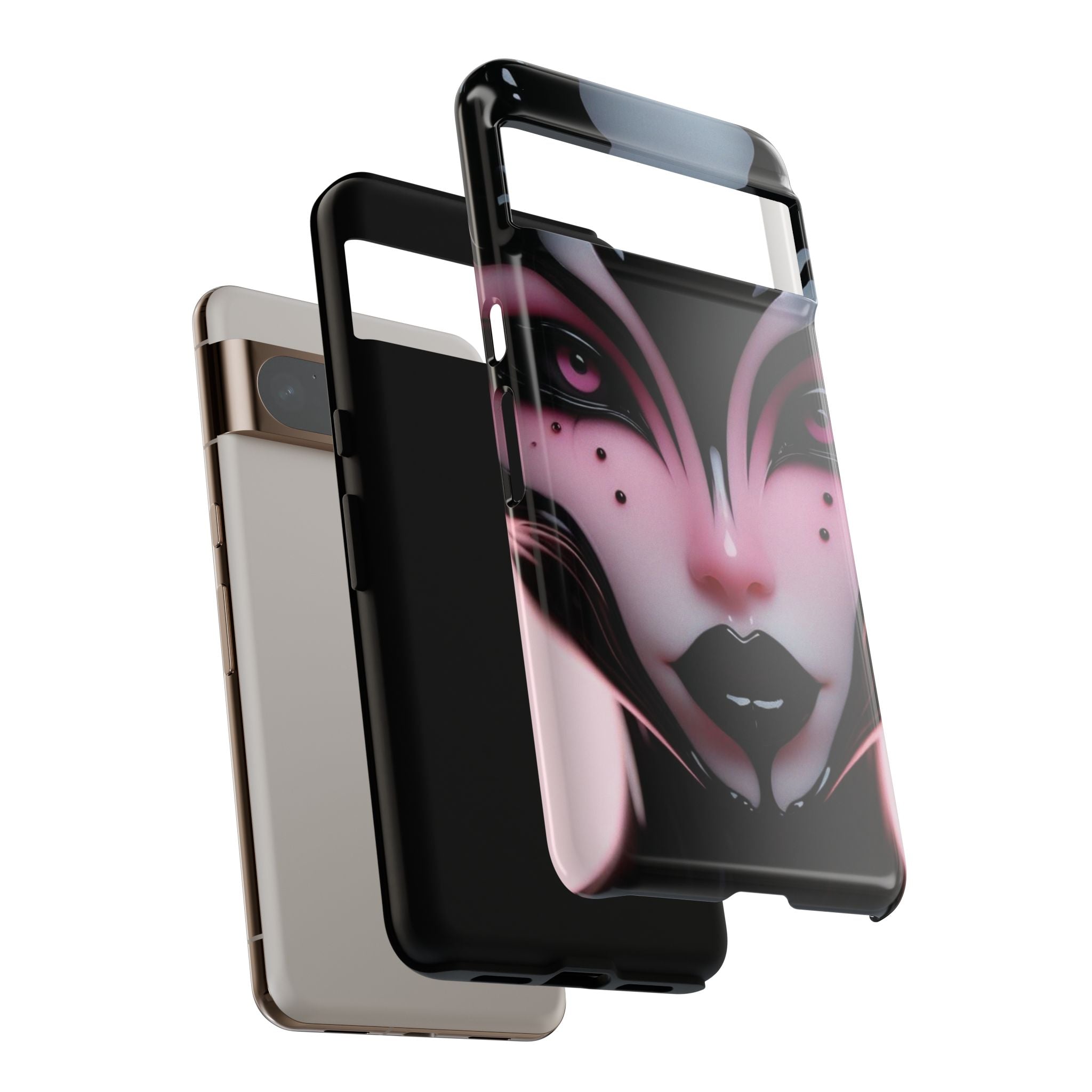 Pink Alien Tough Phone Case for iPhone, Galaxy, or Google Pixel