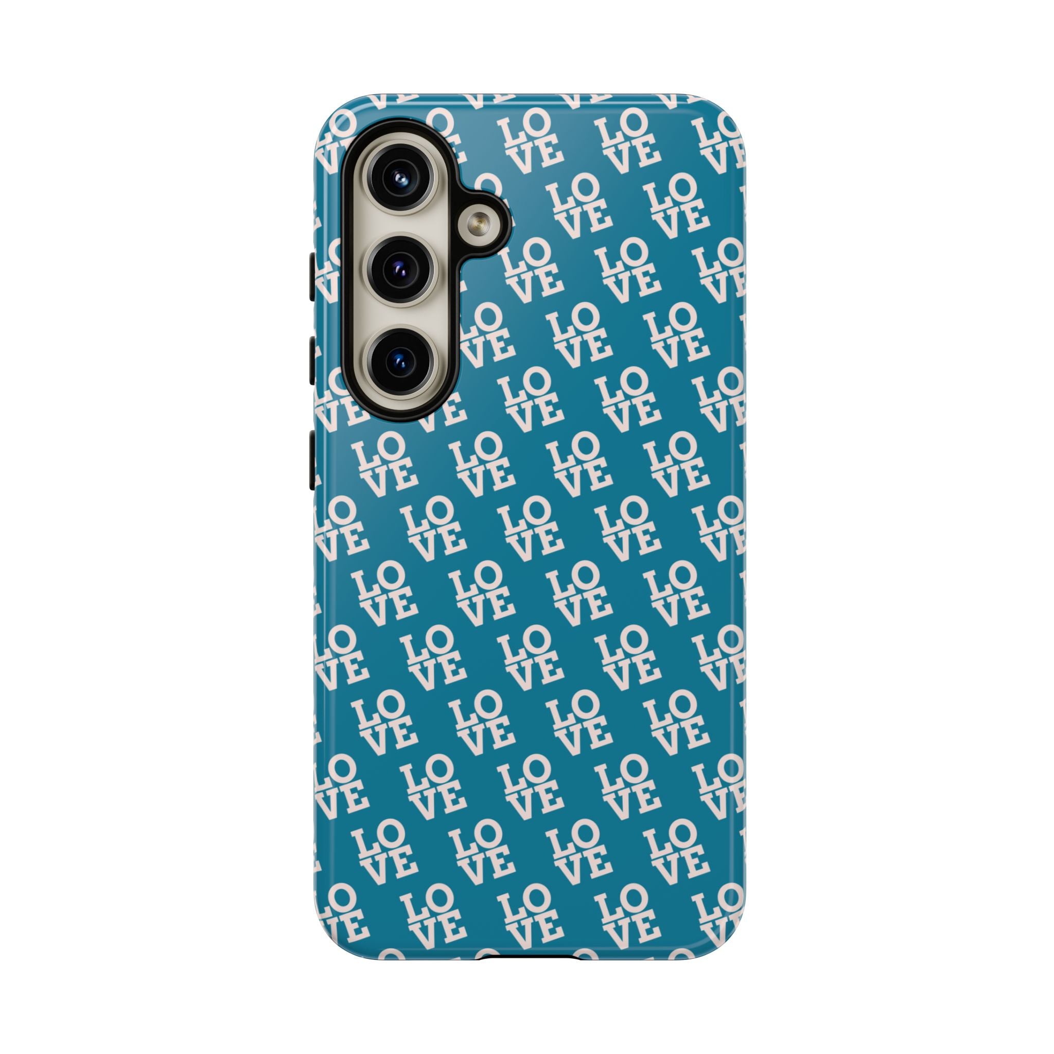LOVE Teal Green Tough Phone Case iPhone, Galaxy, or Google Pixel