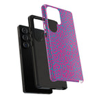 Pink Blue Leopard Tough Phone Case iPhone, Galaxy, or Google Pixel