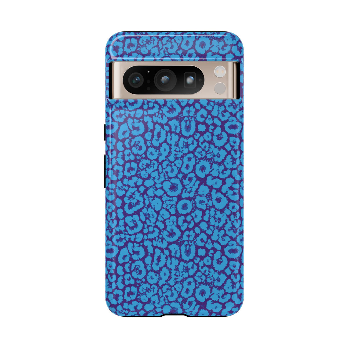 Blue Purple Leopard Tough Phone Case iPhone, Galaxy, or Google Pixel