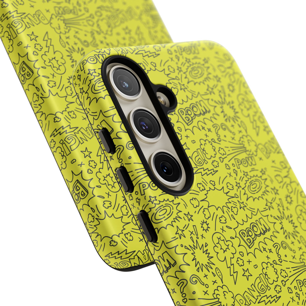 Neon Yellow Wow RG Tough Phone Case for iPhone, Galaxy, or Google Pixel