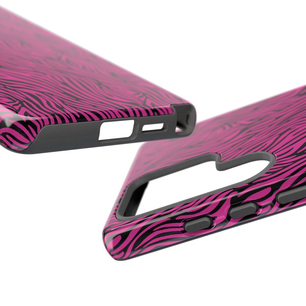 Pink Zebra Tough Phone Case for iPhone, Galaxy, or Google Pixel