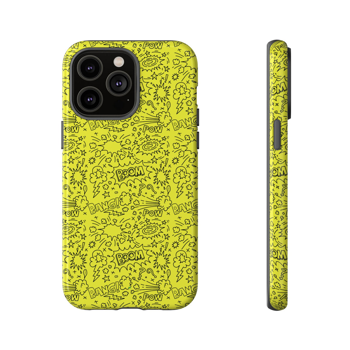 Neon Yellow Wow RG Tough Phone Case for iPhone, Galaxy, or Google Pixel