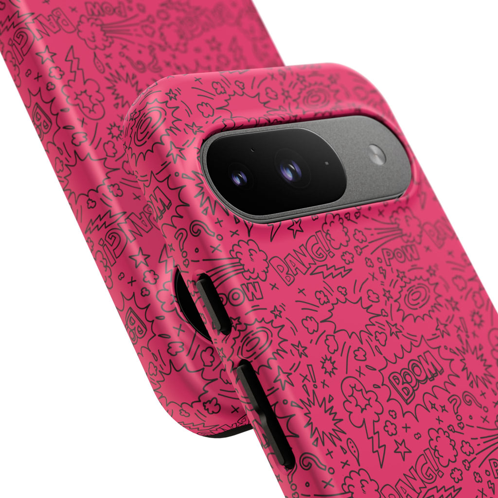 Pink Wow Tough Case for iPhone, Galaxy, or Google Pixel