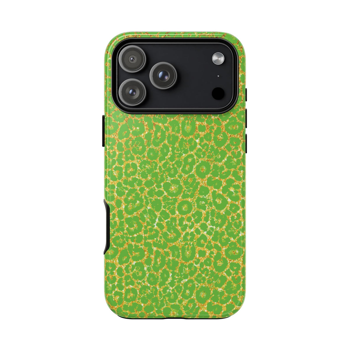 Neon Green Gold Leopard Tough Phone Case iPhone, Galaxy, or Google Pixel