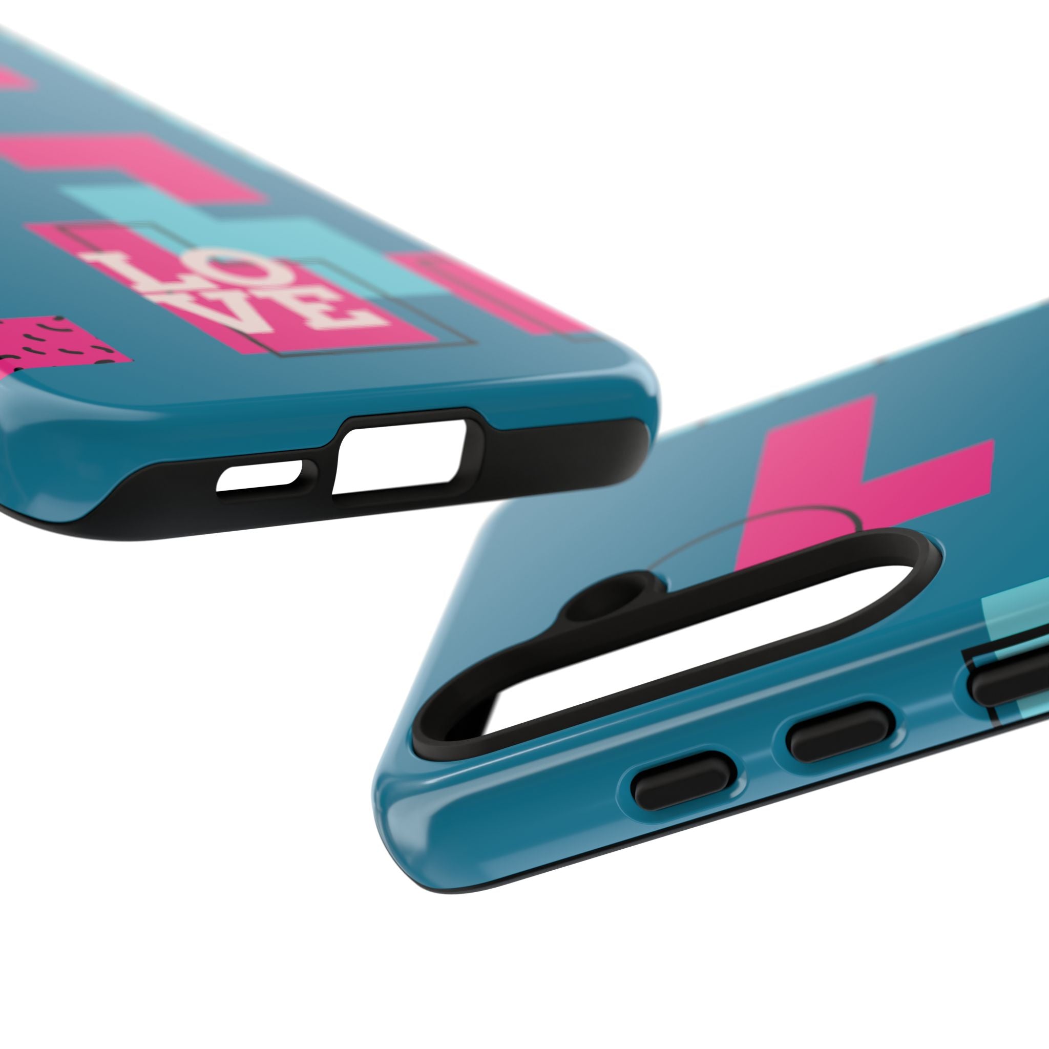 LOVE Teal Green Tough Phone Case for iPhone, Galaxy, or Google Pixel