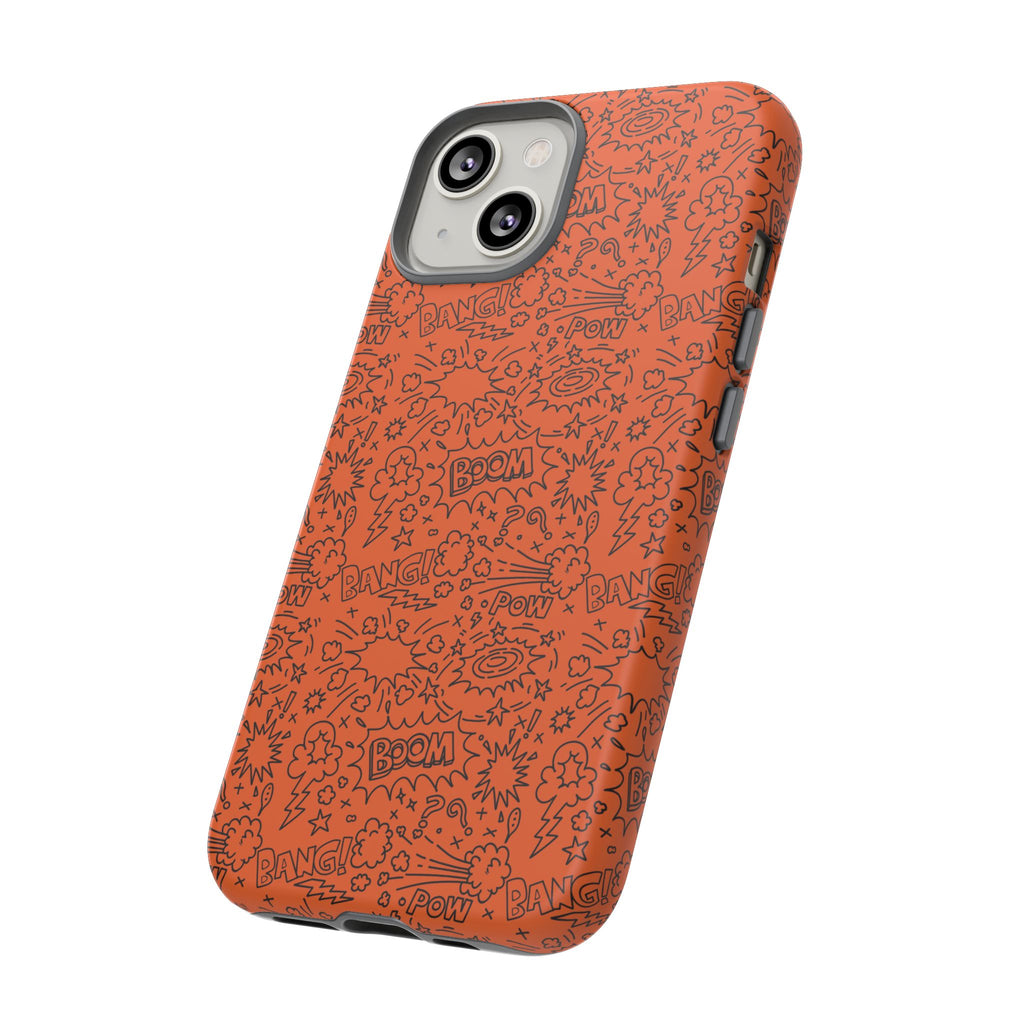 Wow Orange Tough Case for iPhone, Galaxy, or Google Pixel