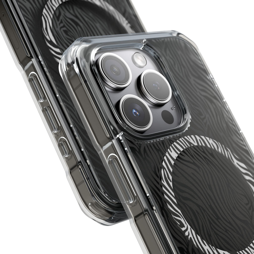 Zebra Magnetic iPhone 14, 15, 16 Series Clear Impact Cases