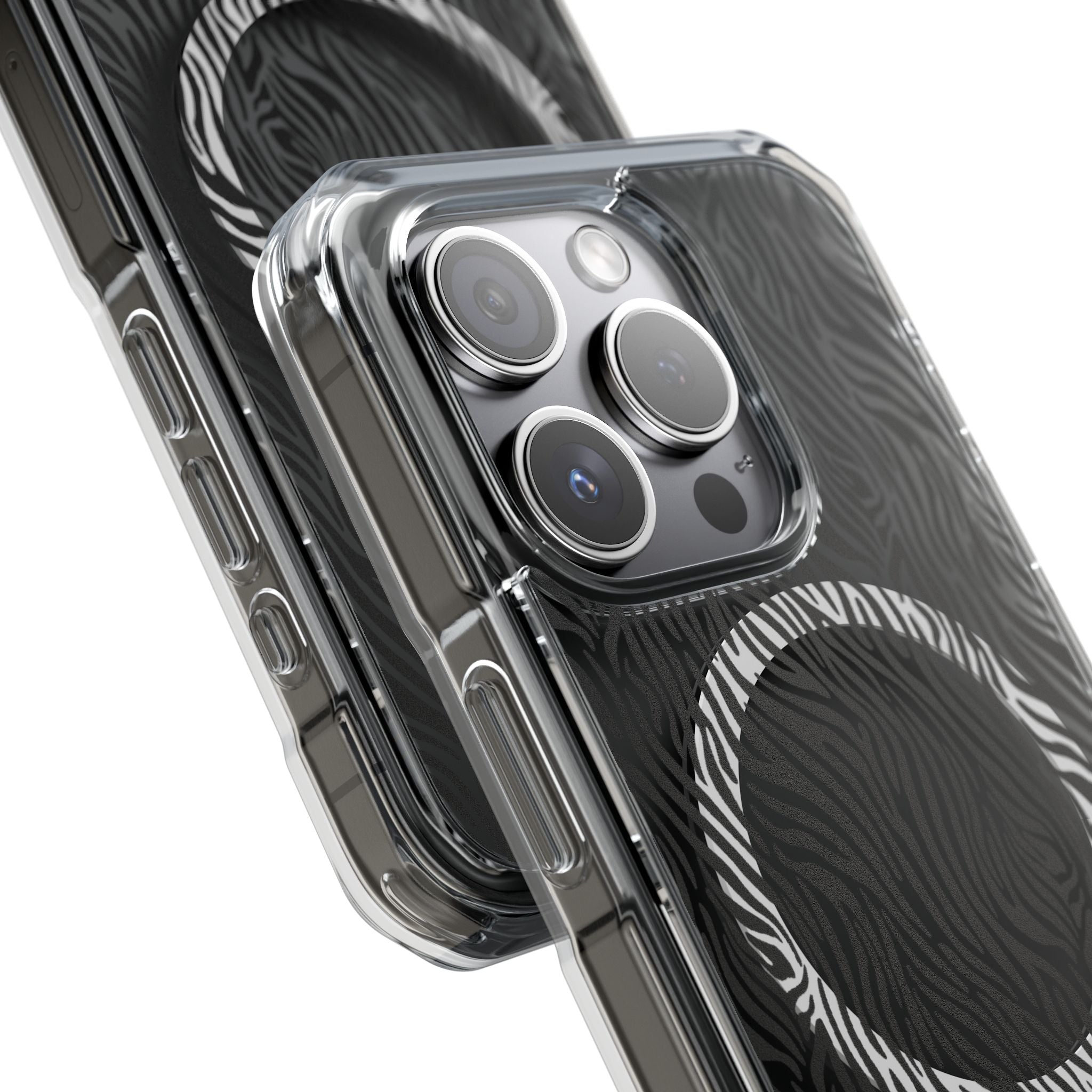 Zebra Magnetic iPhone 14, 15, 16 Series Clear Impact Cases