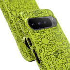 Neon Lime Wow Tough Case for iPhone, Galaxy, or Google Pixel