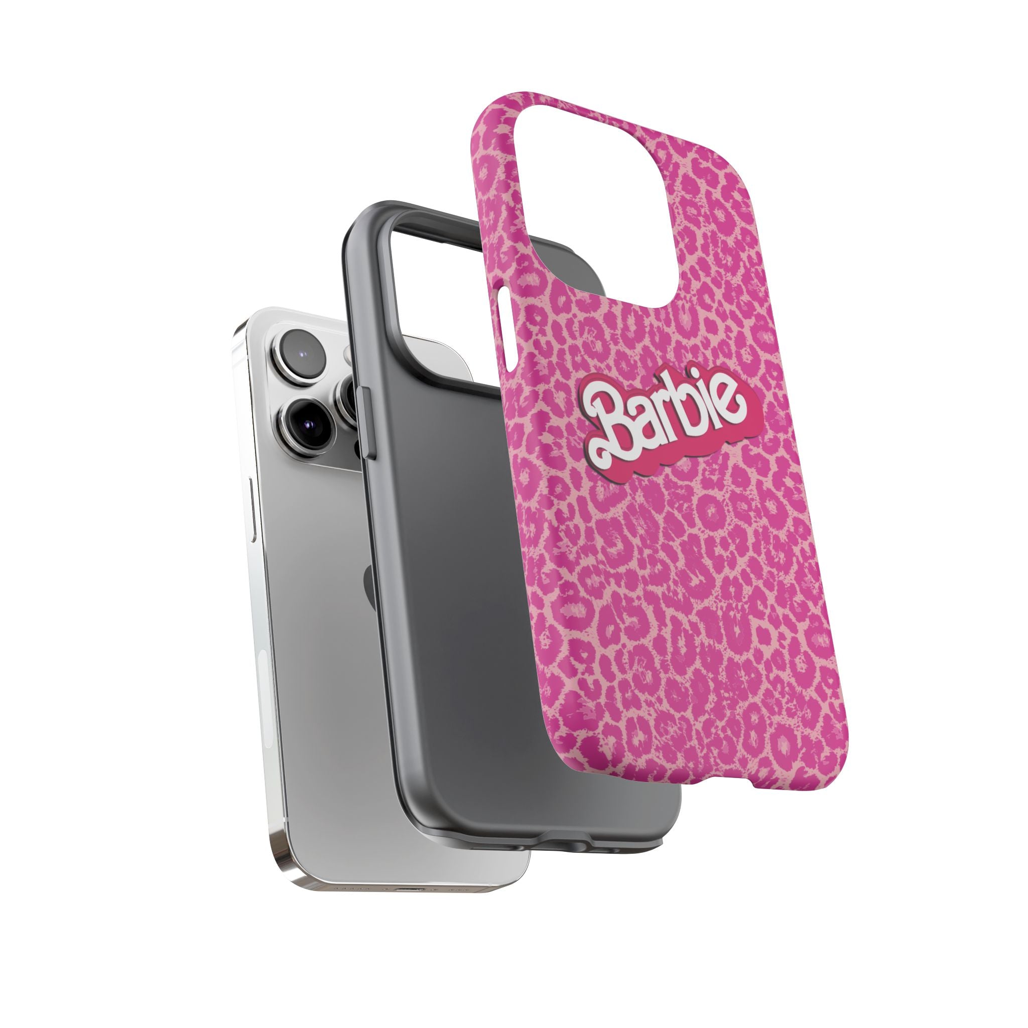 Hot Neon Pink Leopard Barb Tough Phone Case iPhone, Galaxy, or Google Pixel