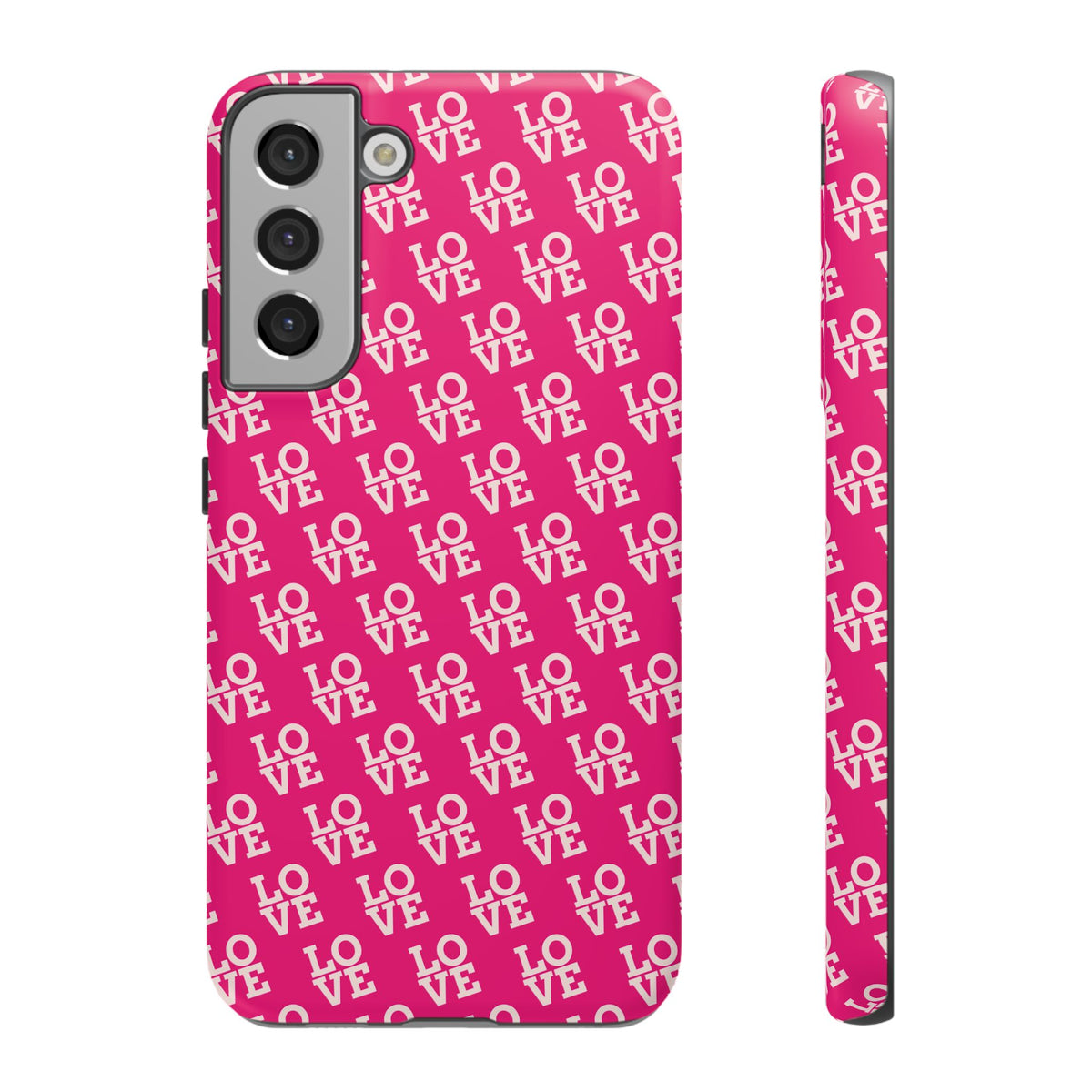 Vibrant Pink LOVE Tough Case iPhone, Galaxy, or Google Pixel