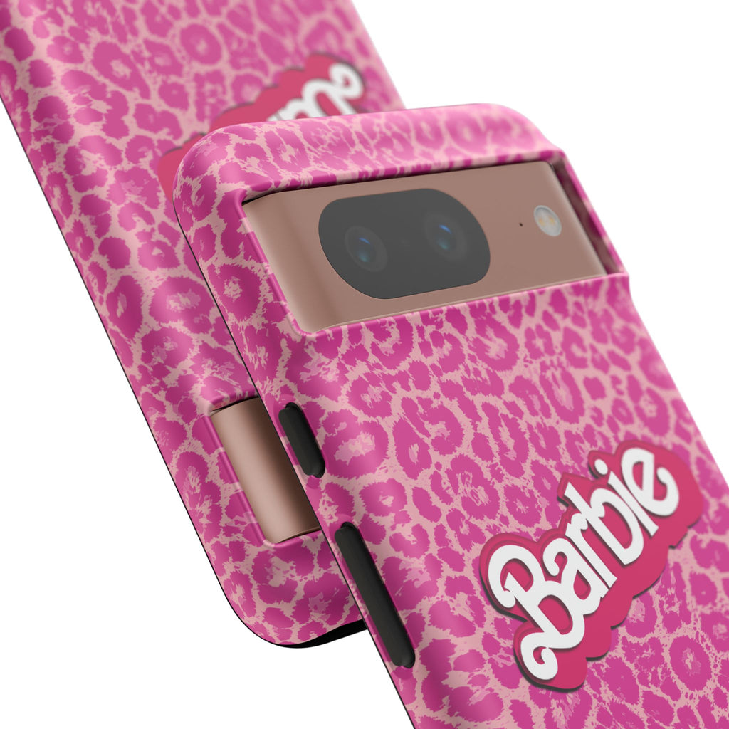Hot Neon Pink Leopard Barb Tough Phone Case iPhone, Galaxy, or Google Pixel