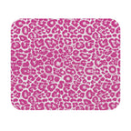 Neon Pink Leopard Print Mouse Pad