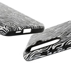 Black and White Zebra Print Tough Case iPhone, Galaxy and Google Pixel