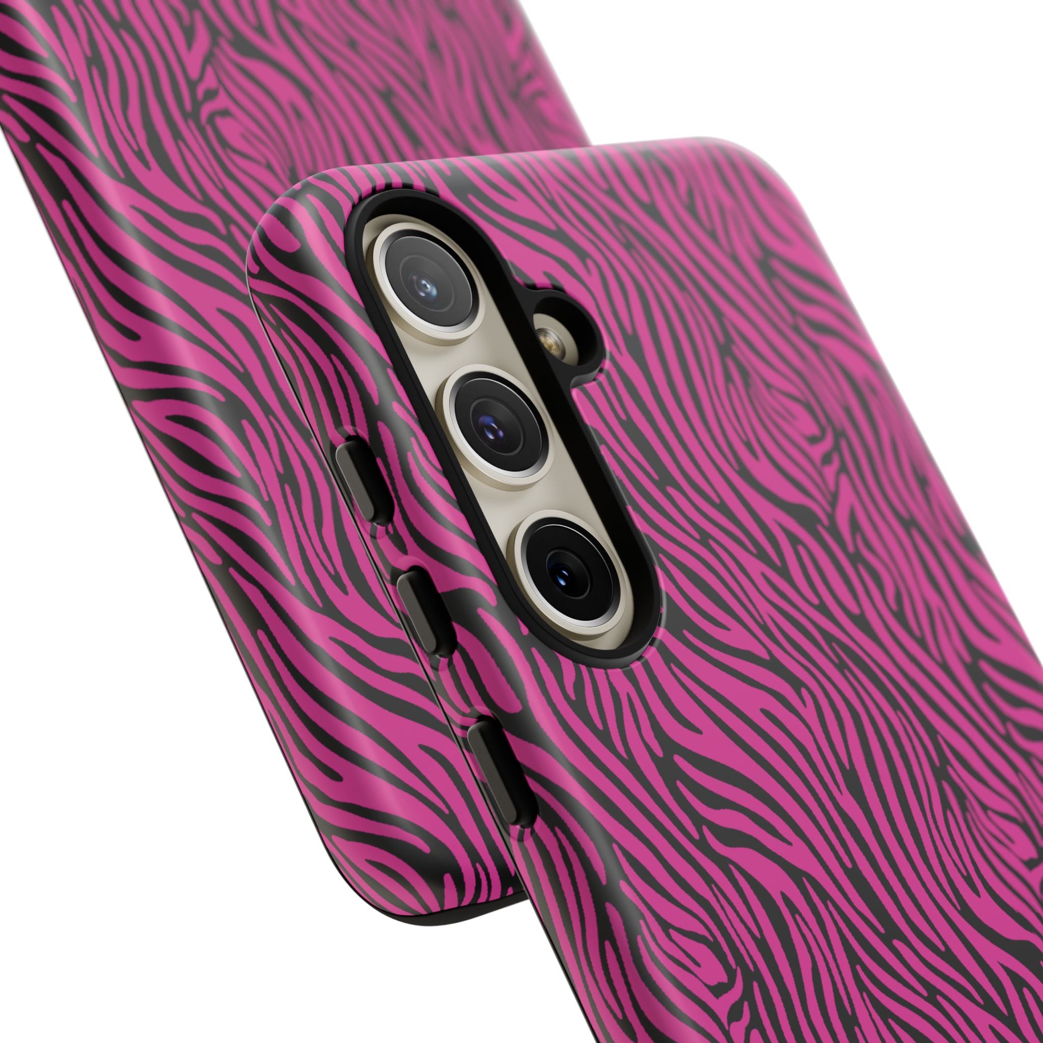 Pink Zebra Tough Phone Case for iPhone, Galaxy, or Google Pixel