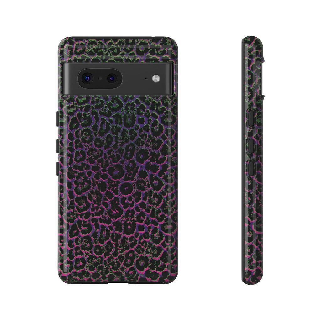Colorful Leopard Tough Phone Case for iPhone, Galaxy, or Google Pixel