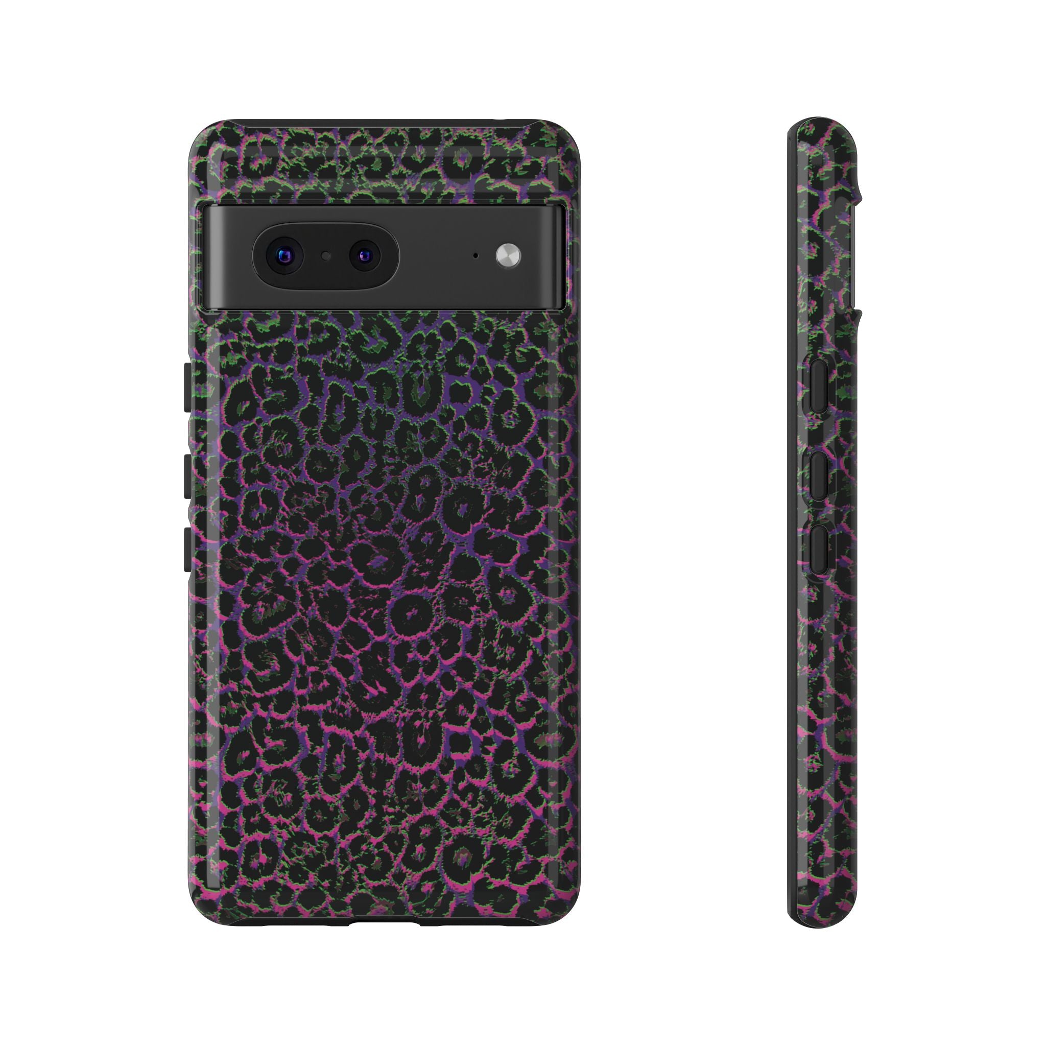 Colorful Leopard Tough Phone Case for iPhone, Galaxy, or Google Pixel