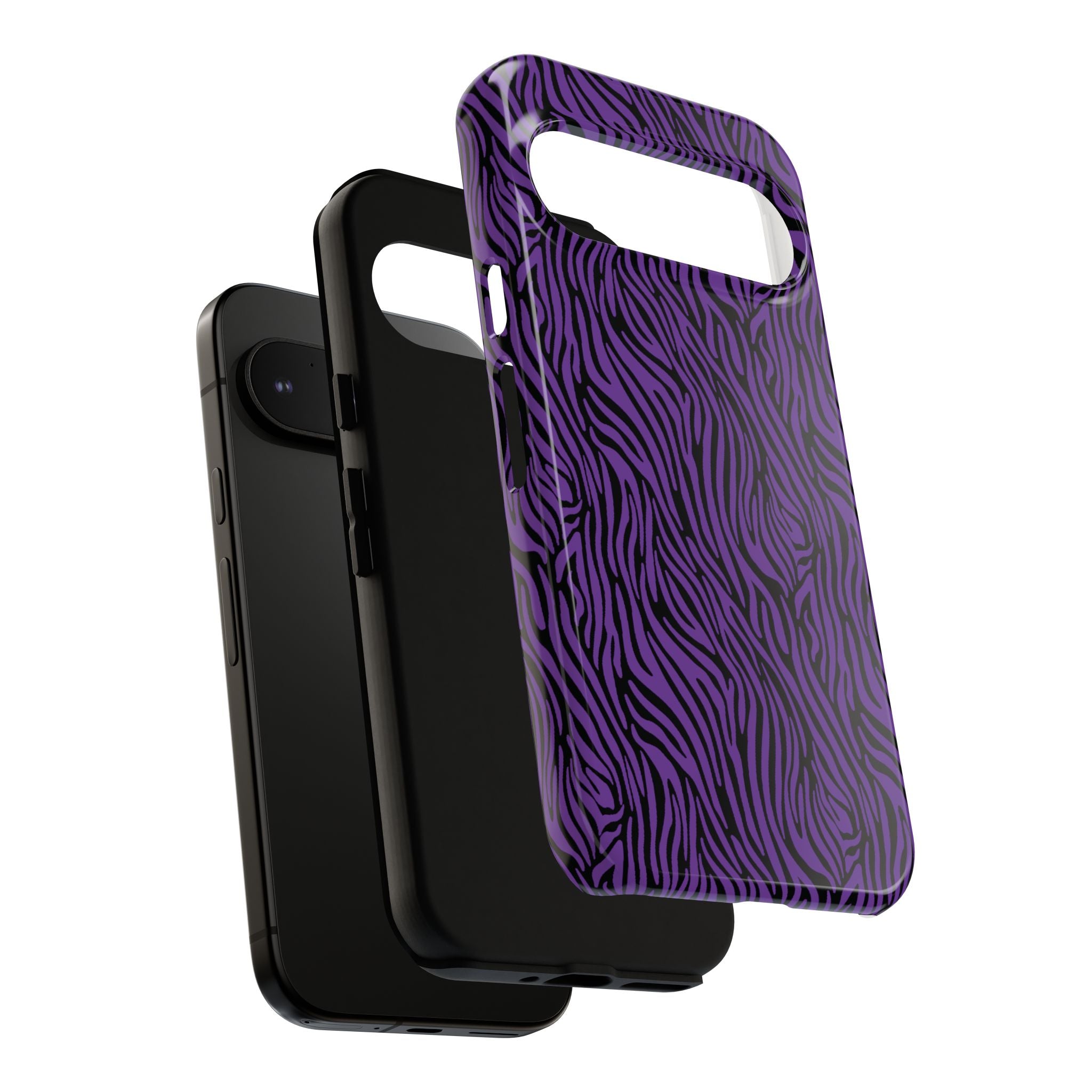 Purple Zebra Tough Phone Case for iPhone, Galaxy, or Google Pixel